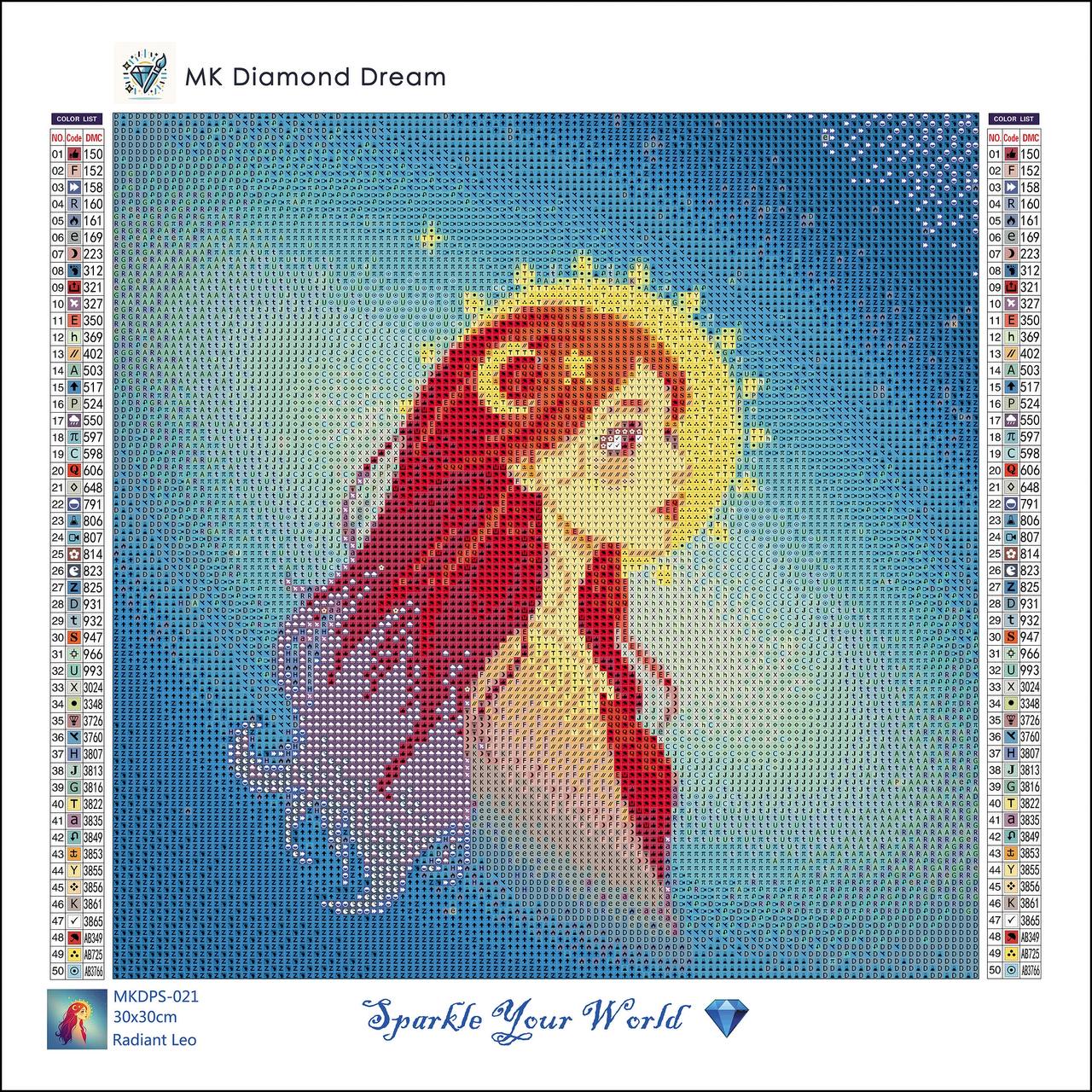 Radiant Leo Diamond Painting Kit