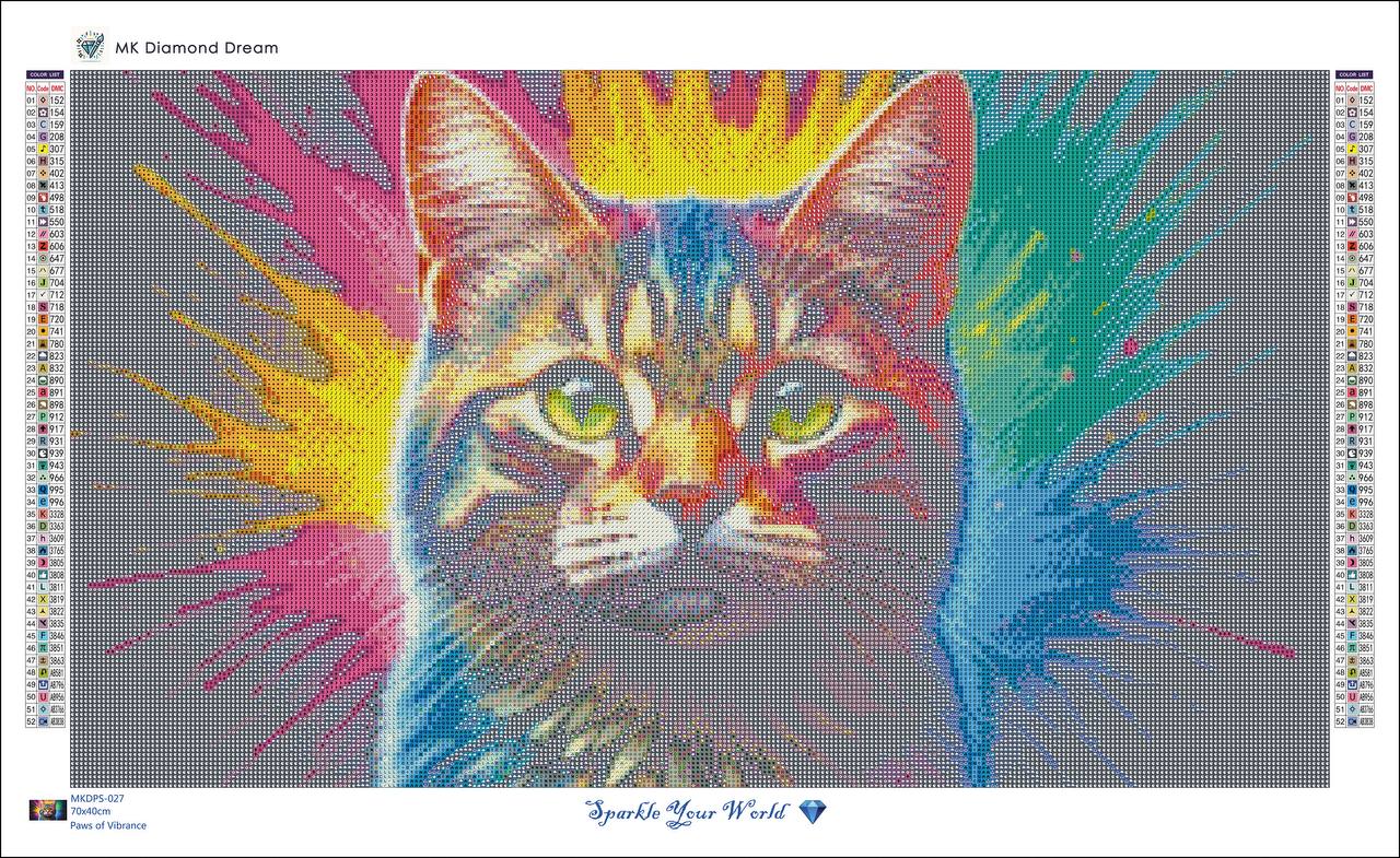 Paws of Vibrance Diamond Painting Kit