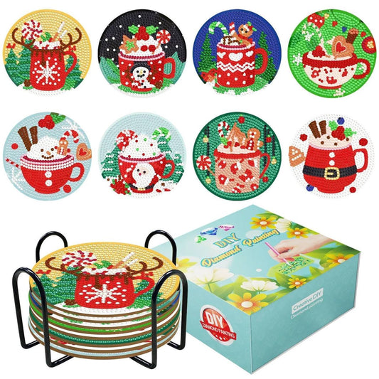 Christmas Cap Coasters Diamond Painting Kit